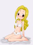  blonde_hair blush bra brown_eyes ojamajo_doremi panties reika_tamaki tamaki_reika underwear 