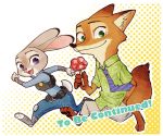  anthro canine clothed clothing disney female fox fur group judy_hopps lagomorph male mammal nick_wilde oibib rabbit zootopia 