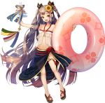  :d alternate_costume bikini frilled_bikini_top frills full_body holding long_hair midriff natuki_miz navel official_art open_mouth oshiro_project oshiro_project_re shigetsufushimi_(oshiro_project) smile swimsuit transparent_background very_long_hair yellow_eyes 