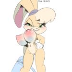  anthro big_breasts blush breasts female lagomorph lola_bunny looney_tunes mammal mostly_nude nipples pussy rabbit simple_background smile warner_brothers white_background xylas 