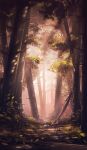  danfango day deer forest goat grass highres huge_filesize landscape nature no_humans original outdoors scenery sunlight tree 