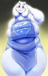  anthro big_breasts blush breasts caprine clothed clothing female goat looking_at_viewer mammal mature_female msvondran overweight overweight_female smile solo standing thick_thighs toriel undertale video_games 