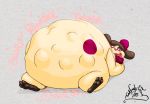  3_toes abdominal_bulge ambiguous_gender belly conditional_dnp digestion kuhnpuff kuhntee nintendo paws pok&eacute;mon pok&eacute;mon_(species) simple_background slurpuff stomach stomach_noises tanookicatoon tanookicatoon(artist) toes video_games vore 
