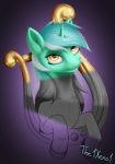  2018 amber_eyes equine female feral friendship_is_magic hair horn looking_at_viewer lyra_heartstrings_(mlp) lyre mammal multicolored_hair musical_instrument my_little_pony purple_background simple_background smile solo the1xeno1 two_tone_hair unicorn 