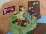  2018 absurd_res anthro anthro_on_anthro anus austin_the_red_fox balls brennan_(huskyote) butt canine clitoral_hood coyote detailed_background dog double_penetration double_vaginal female fox group group_sex herm hi_res husky hybrid intersex knot living_room male male/female maleherm mammal nude penetration penis prehensile_clitoral_hood pussy red_fox sergal sex shine_miraga threesome toffeethatdeer vaginal vaginal_penetration 