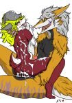  abdominal_bulge amber anal anal_penetration anthro blush caprine cum cum_drip cum_everywhere cum_from_mouth cum_in_mouth cum_inside cum_on_face dripping ejaculation excessive_cum father finger_in_mouth forced goat horn incest johnsergal male male/male mammal messy open_mouth parent penetration rape sergal son spicyocean tears 
