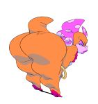  2018 anthro bead_necklace bent_over big_butt blue_eyes bracelet breasts butt claws clothing eyeshadow female footwear hair_bow hair_ribbon half-closed_eyes high_heels huge_butt jewelry koopa koopaling lipstick looking_at_viewer looking_back makeup mario_bros necklace nintendo nude presenting presenting_hindquarters rear_view ribbons scalie shell shoes side_boob simple_background slb solo thick_thighs video_games wendy_o_koopa white_background wide_hips 