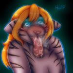 blush feline female huff mammal nyland penni-chan69 saliva solo tiger tongue tongue_out white_tiger 