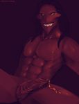  abs absurd_res circuithead cum cum_on_self digital_media_(artwork) dreadlocks erection genital)slit hi_res humanoid looking_at_viewer male muscular nude penis presenting red_body simple_background smile solo thrax yellow_eyes 
