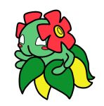  2017 4_arms alternate_species ambiguous_gender anthro arthropod bellossom blush blush_sticker bugdex clothed clothing digital_drawing_(artwork) digital_media_(artwork) empty_eyes fak&eacute;mon featureless_hands flower flower_in_hair front_view full-length_portrait grass_skirt green_body insect leaf multi_arm multi_limb nintendo plant pok&eacute;mon pok&eacute;mon_(species) portrait ricky_hoffman simple_background skirt solo standing toony topless video_games white_background white_eyes 