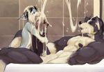  anthro canine cum cum_bath cum_in_hair cum_on_arm cum_on_chest cum_on_face cum_on_penis cum_on_self cumshot duo ejaculation erection excessive_cum filut hair handjob humanoid_penis hyper hyper_penis licking male male/male mammal muscular muscular_male nude open_mouth oral orgasm pecs penis penis_hug penis_lick sethpup sex size_difference tongue tongue_out 