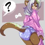  ? anthro caught clothing diaper dressing female gamer2 mammal mustelid open_mouth otter pajamas solo surprise 