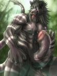  2018 5_fingers abs anthro balls biceps big_balls big_penis blue_eyes brown_nose claws cum cum_drip cum_on_chest cum_on_hand cum_on_penis dripping erection feline front_view fur grey_claws grey_fur grey_hair grey_penis grey_tail hair hand_on_penis hi_res huge_balls huge_penis humanoid_hands humanoid_penis hybrid hyper hyper_penis liger long_penis long_tail looking_down male mammal masturbation multicolored_fur multicolored_tail muscular muscular_male nude open_mouth partially_retracted_foreskin pecs penile_masturbation penis pink_tongue sharp_teeth solo standing stripes stroking teeth thick_penis thick_thighs tongue triceps uncut vein veiny_penis white_fur white_stripes white_tail zex 