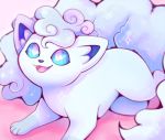  2018 4_toes alolan_vulpix ambiguous_gender blue_fur blue_nose blue_sclera canine cute digital_drawing_(artwork) digital_media_(artwork) fangs feral flufflix fluffy fluffy_tail fur icon inner_ear_fluff long_tail looking_up lying mammal mane markings multicolored_fur nintendo open_mouth open_smile pink_background pink_tongue pok&eacute;mon pok&eacute;mon_(species) quadruped regional_variant shadow simple_background smile socks_(marking) solo sparkle toes tongue toony two_tone_fur video_games white_eyes white_fur white_mane white_tail 