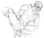  2018 alien balls bioware digital_media_(artwork) male/female mass_effect monochrome not_furry penetration penis piercing sketch solo_focus spread_legs spreading turian vaginal vaginal_penetration vex_(turian) video_games xylophil 