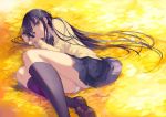  ass black_eyes black_hair gin_(oyoyo) kneehighs long_hair original panties seifuku skirt underwear upskirt 