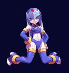  1girl android blue_eyes female helmet high_heels leviathan leviathan_(rockman) mecha rockman rockman_zero solo thighhighs 