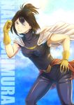  black_hair boku_no_hero_academia gloves milf smile superhero 