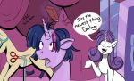  dialogue duo english_text equine eyes_closed female feral friendship_is_magic fur hair horn mammal my_little_pony purple_eyes purple_fur purple_hair rarity_(mlp) sailoranna shaving text twilight_sparkle_(mlp) unicorn white_fur 