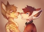  ambiguous_gender anthro canine close-up duo fur glowstiick kenma(glowstiick) kissing male male/androgynous mammal multicolored_fur nude saliva saliva_string tetsuro(glowstiick) 