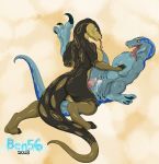  2018 anthro anthro_on_feral balls ben56 bestiality blue_(jurassic_world) breasts butt claws cum cum_in_pussy cum_inside dickgirl digital_media_(artwork) dinosaur duo erection female female_on_feral feral humanoid_penis intersex interspecies jurassic_park jurassic_world male male/female nipples non-mammal_breasts nude open_mouth penis pussy raptor rashii reptile scales scalie sex sharp_teeth simple_background smile snake teeth theropod tongue tongue_out vaginal yellow_eyes 