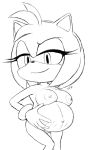  amy_rose breasts excito female hedgehog mammal pregnant sonic_(series) 