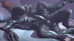  3d_(artwork) alien anal anal_penetration balls bravo44_(artist) digital_media_(artwork) duo halo_(series) hand_on_shoulder lying male male/male nude on_back one_leg_up penetration penis sangheili source_filmmaker t_square_position thigh_grab video_games 