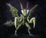  2017 3_toes 3d_(artwork) abdomen ambiguous_gender antennae anthro arthropod biped black_background black_wings blade_arms blue_tail blue_wings claws compound_eyes digital_media_(artwork) digital_painting_(artwork) digitigrade exoskeleton featureless_crotch front_view full-length_portrait green_exoskeleton green_tail green_wings insect lighting mandibles mantis membranous_wings mixed_media multicolored_tail multicolored_wings nude portrait pseudo_pupils schlossbauer segmented_antennae shadow simple_background solo spikes spots spotted_wings spread_wings standing striped_exoskeleton stripes tan_antennae toe_claws toes two_tone_exoskeleton white_exoskeleton white_eyes white_spots white_stripes white_tail white_wings wings zbrush 