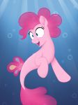  2018 absurd_res bubble digital_media_(artwork) female feral friendship_is_magic hi_res hooves my_little_pony pinkie_pie_(mlp) sea_pony selenophile solo split_form underwater water 