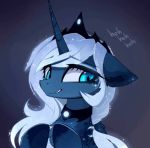  2018 animated blue_eyes blue_fur digital_media_(artwork) equine eyelashes female feral friendship_is_magic fur hair hooves horn magnaluna mammal my_little_pony no_sound princess_luna_(mlp) simple_background solo unicorn white_hair 