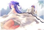  :o artist_name ass azur_lane bangs bare_shoulders black_ribbon blush commentary_request dress elbow_gloves eyebrows_visible_through_hair gloves hair_between_eyes hair_bun hair_ribbon highres long_hair looking_at_viewer looking_back one_side_up panties parted_lips purple_eyes purple_hair ribbon see-through shoulder_blades side_bun sleeveless sleeveless_dress solo stuffed_alicorn stuffed_animal stuffed_toy thighhighs underwear unicorn_(azur_lane) usume_shirou very_long_hair white_dress white_gloves white_legwear white_panties 