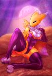  2019 absurd_res breasts clothed clothing corset digimon digimon_(species) digital_media_(artwork) female hi_res lingerie presenting renamon sajik solo spread_legs spreading 