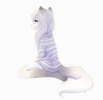  2018 anthro blonde_hair canine clothed clothing digital_media_(artwork) eyelashes female fur hair kneeling mammal simple_background solo taykoe 