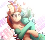  &lt;3 2018 cutie_mark darkhazard digital_media_(artwork) duo equine eyes_closed eyewear female friendship_is_magic fur glasses hair hi_res horn long_hair lyra_heartstrings_(mlp) mammal moondancer_(mlp) multicolored_hair my_little_pony semi-anthro text unicorn 