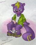  animal_crossing animal_genitalia bucky-buck clothed clothing cum fur male mammal masturbation nintendo open_mouth pants_down partially_clothed penile_masturbation penis purple_fur rodent sheath simple_background sitting solo squirrel static_(animal_crossing) video_games 