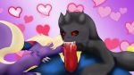  &lt;3 &lt;3_eyes 2018 amphibian anthro anthrofied banette blue_eyes caramel_carnivale cho0c0 claws collaborative_fellatio cum cum_drip cum_in_mouth cum_inside dripping duo_focus fellatio fur greninja group group_sex hi_res invalid_tag jester_the_banette licking looking_pleasured male male/male mammal nintendo oral penis pok&eacute;mon pok&eacute;mon_(species) pok&eacute;morph purple_fur red_eyes sex skunk stunky tan_fur thomas_whitaker threesome tongue tongue_out video_games whiskers 