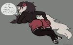  2018 animated anthro arcanine big_butt blunkinator butt digital_media_(artwork) female hybrid looking_back lycanroc midnight_lycanroc mightyena nintendo pok&eacute;mon pok&eacute;mon_(species) pussy solo tharja_(justkindofhere) thick_thighs video_games zoroark 