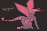  anthro butt dragon female flygon leafysnivy nintendo nude pok&eacute;mon pok&eacute;mon_(species) reptile scalie serenity simple_background smile solo video_games wings 