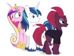  2018 alpha_channel broken_horn dm29 equine female feral friendship_is_magic group horn male mammal my_little_pony princess_cadance_(mlp) shining_armor_(mlp) simple_background tempest_shadow_(mlp) transparent_background unicorn 
