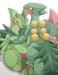  2015 ambiguous/ambiguous ambiguous_gender duo mega_evolution mega_sceptile nintendo open_mouth pok&eacute;mon pok&eacute;mon_(species) sceptile simple_background tongue tongue_out type video_games white_background 