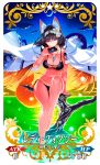  animal_ears bare_shoulders bikini black_bikini black_hair bracelet breasts brown_hair card_(medium) cellphone cleavage cloak craft_essence crescent_moon fate/grand_order fate_(series) fox_ears fox_tail glasses gradient_hair hood hood_down hooded_cloak in_tree jewelry lady_foxy large_breasts long_hair looking_at_viewer magatama magatama_necklace moon multicolored_hair necklace night night_sky ocean official_art osakabe-hime_(fate/grand_order) phone purple_eyes servant_card_(fate/grand_order) shaka_p side-tie_bikini sitting sitting_in_tree sky smartphone smile solo star swimsuit tail tree twintails very_long_hair 