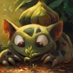  2018 ambiguous_gender bulbasaur claws feral kenket nintendo notched_ear plant pok&eacute;mon pok&eacute;mon_(species) solo toe_claws traditional_media_(artwork) video_games 