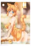  animal_ears ass breast_hold erect_nipples hagiya_masakage onsen possible_duplicate tagme tail toranoana towel 
