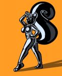  big_breasts bodysuit breasts clothing female mammal milkandjuice peace_sign_(disambiguation) pose rodent rubber simple_background skinsuit solo squirrel tight_clothing zentai 