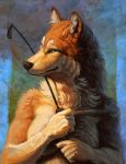  2018 5_fingers anthro black_nose blue_eyes breasts brown_fur canine female fur hibbary looking_at_viewer mammal simple_background smile solo tan_fur wolf 