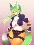  2018 anthro breasts canine clothed clothing female fox fur hair kemono long_hair looking_at_viewer mammal missaka smile solo 