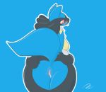  blush breasts butt canine cum cum_in_pussy cum_inside delta-eon female lucario mammal nintendo pok&eacute;mon pok&eacute;mon_(species) presenting presenting_hindquarters pussy solo spread_pussy spreading thick_thighs video_games 
