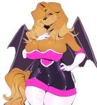  2018 anthro big_breasts breasts canine cherrikissu clothing cosplay digital_media_(artwork) dogmom female mammal rouge_the_bat simple_background solo sonic_(series) thick_thighs white_background 