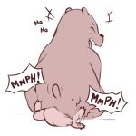  bear cartoon_network duo facesitting grizzly_(wbb) grizzly_bear koala male male/male mammal marsupial nom_nom_(wbb) unknown_artist we_bare_bears 