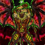  anthro bulge clothed clothing demon feline kemono lion male mammal solo topless vampire wings yad 